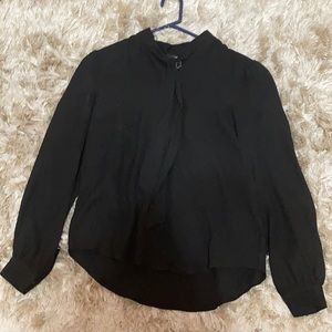 black pussycat bow tie top